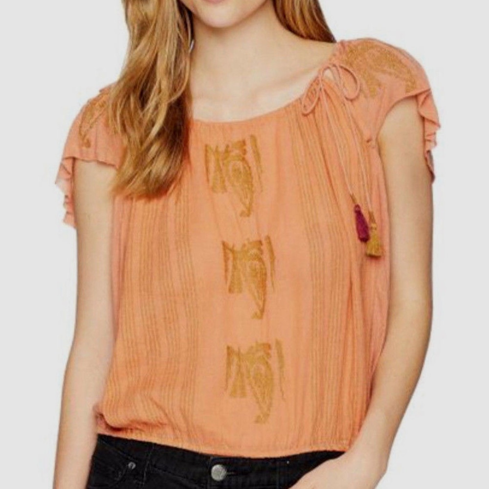 Free People Coral Top